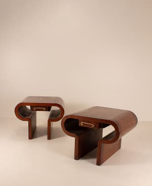 Vintage Pair of Bedside Tables - Mahogany - France - Listing Image