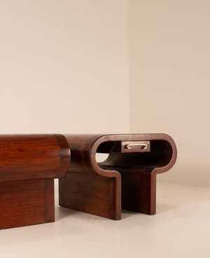 Vintage Pair of Bedside Tables - Mahogany - France - Hover Image