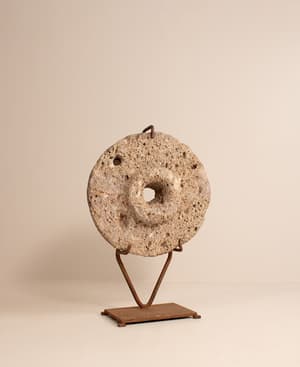 Vintage Wheel Sculpture - Stone - France - Listing Image