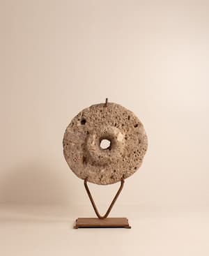 Vintage Wheel Sculpture - Stone - France - Hover Image
