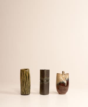 Vintage Glazed Vessels - Set of Three - Hover Image