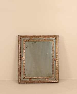 Vintage Silver Gilded Mirror - Foxed Glass - France - Listing Image