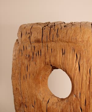 Vintage Weathered Sculpture - Wood - Hover Image