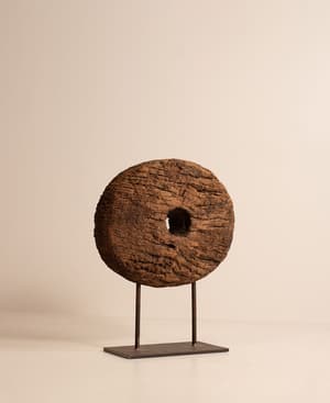 Vintage Sculptural Wheel - Wood - France - Listing Image