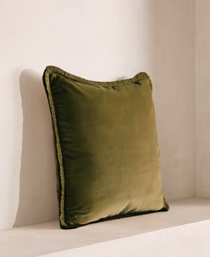 Margeaux Square Cushion - Olive - Hover Image