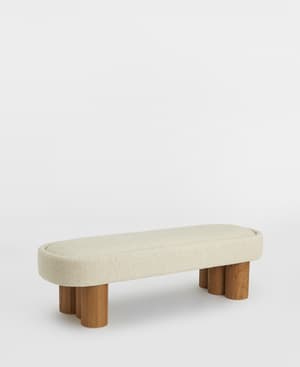 Nieve Bench - Boucle Sand - US - Hover Image