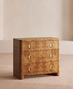 Warwick Three Drawer Dresser - Mappa Burl - Hover Image