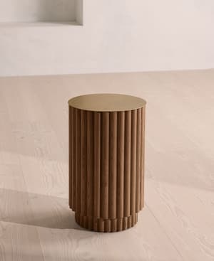 Barrel Side Table - Dark Oak - Listing Image
