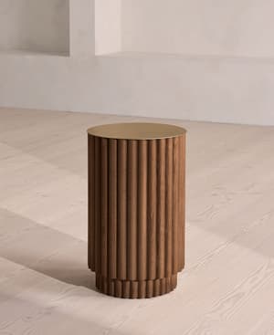 Barrel Side Table - Dark Oak - Hover Image