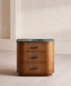 Witley Single Vanity Unit - Napoli Green Marble - Listing Image