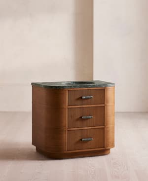 Witley Single Vanity Unit - Napoli Green Marble - Hover Image