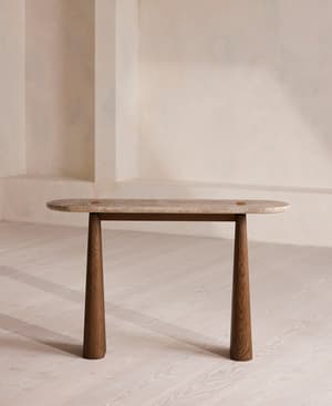 Althea Console Table - Silver Travertine - Listing Image