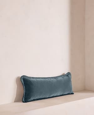 Margeaux Bolster Cushion - Grey Blue - Hover Image