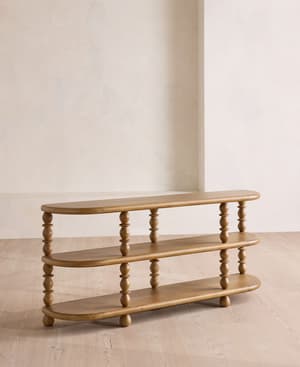 Willow Shelving Unit - Low - Oak - Hover Image