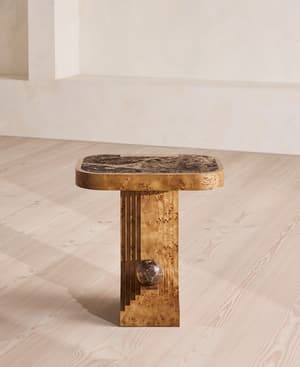 Emmeline Side Table - Dark Emperador - Hover Image