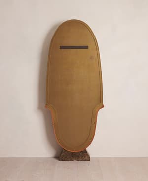 Brodie Floor Mirror - Oak & Marble - Hover Image