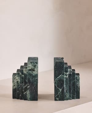 Lola Bookends - Verde Green Marble - Listing Image