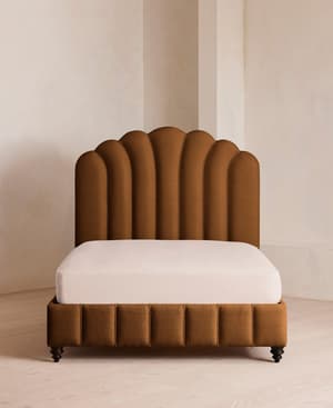 Manette Bed - Full - Linen - Terracotta - US - Hover Image