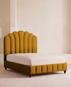Manette Bed - Full - Linen - Turmeric - US - Hover Image