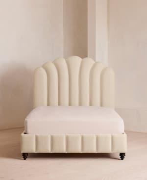 Manette Bed - Double - Linen - Bisque - Hover Image