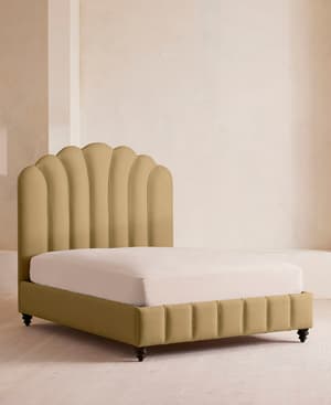 Manette Bed - Double - Linen - Wheat - Listing Image