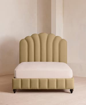 Manette Bed - Double - Linen - Wheat - Hover Image