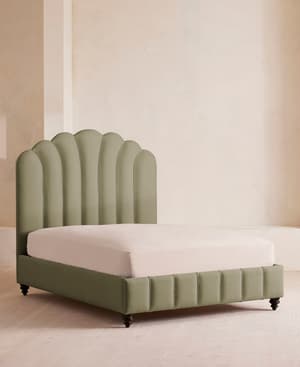 Manette Bed - Double - Linen - Sage - Listing Image