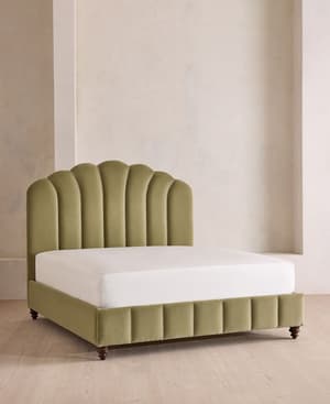 Manette Bed - with Twisted Cord - Double - Velvet Lichen - Listing Image