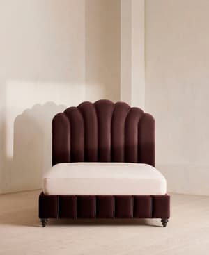 Manette Bed - Full - Velvet - Aubergine - US - Hover Image