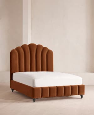 Manette Bed - Full - Velvet - Cinnamon - US - Listing Image
