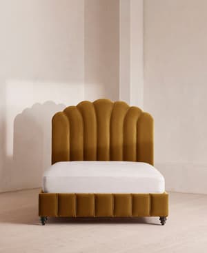 Manette Bed - Full - Velvet - Mustard - US - Hover Image