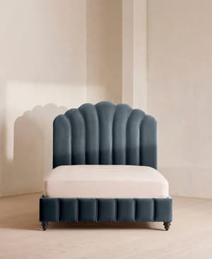 Manette Bed - Full - Velvet - Grey Blue - US - Hover Image