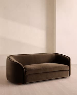 Conall Three Seater Sofa - Velvet - Chocolate - Listing Image