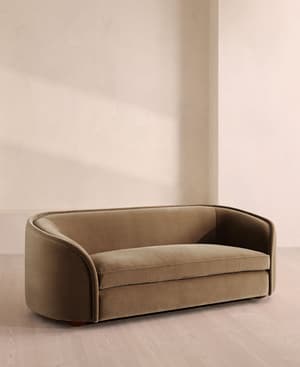 Conall Three Seater Sofa - Velvet - Truffle - UK - Listing Image