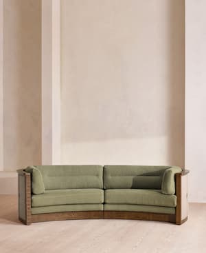 Belmont Sofa - Three Seater - Linen - Sage - US - Hover Image