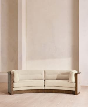 Belmont Sofa - Three Seater - Linen - Bisque - UK - Hover Image