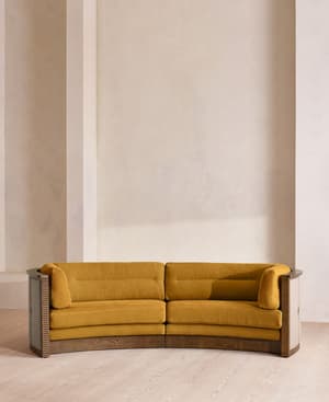 Belmont Sofa - Three Seater - Linen - Turmeric - US - Hover Image