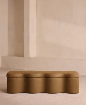 Eli Storage Bench - Linen - Ochre - Hover Image