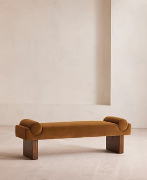 Esther Bench - Velvet - Mustard - US - Listing Image