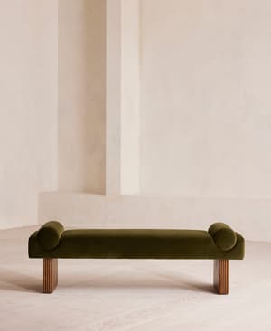 Esther Bench - Velvet - Olive - US - Hover Image