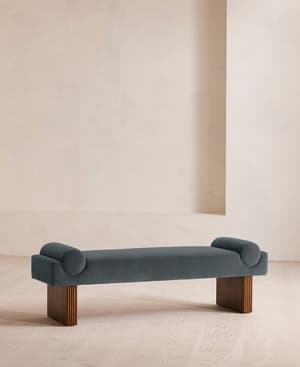 Esther Bench - Velvet - Grey Blue - US - Listing Image