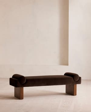 Esther Bench Velvet - Chocolate - US - Listing Image