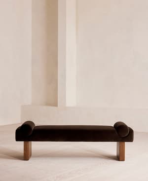 Esther Bench Velvet - Chocolate - US - Hover Image