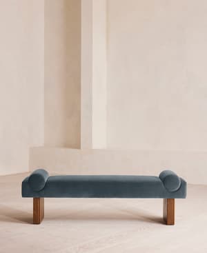 Esther Bench - Velvet - Grey Blue - UK - Listing Image
