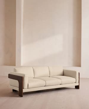 Marcia Three Seater Sofa - Linen - Bisque - Listing Image