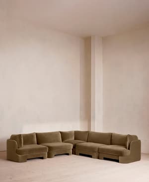Odell Sectional Sofa - Corner Sofa - Velvet - Truffle - US - Listing Image
