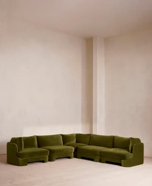 Odell Modular Sofa - Corner Sofa - Velvet - Olive - Listing Image