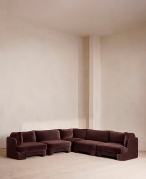 Odell Deeper Sit Modular Sofa - Corner Sofa - Velvet - Aubergine - UK - Listing Image
