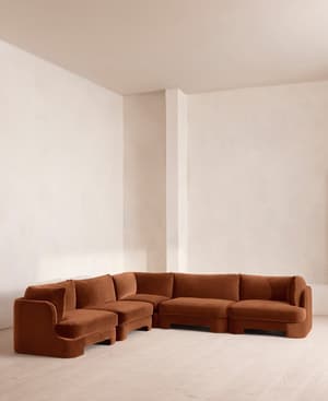 Odell Modular Sofa - Corner Sofa - Velvet - Cinnamon - UK - Hover Image