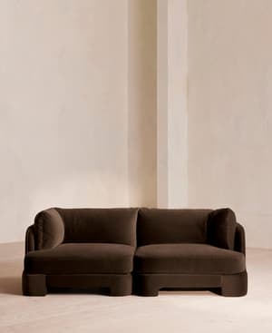 Odell Modular Sofa - Three Seater - Velvet - Chocolate - Listing Image